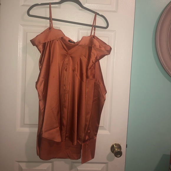 Fashion Nova Tops - Off the shoulder silk top